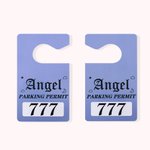 Personnalisé Ange Permis de stationnement Étiquette Stationnement