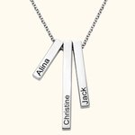 3D Triple Bar Name Necklace | Callie