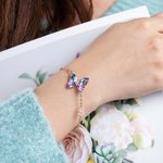 Pulsera mariposa de cristal personalizada