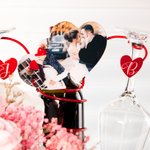 Porte-Bouteille de Vin en Métal Décoration Artistique Personnalisé avec Photo de Couple et Initiale Cadeau d'Anniversaire St Valentin pour Couple