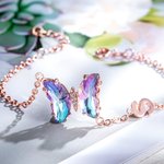 Pulsera mariposa de cristal personalizada