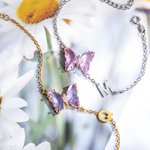 Pulsera mariposa de cristal personalizada