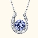 September Birthstone Horseshoe Necklace