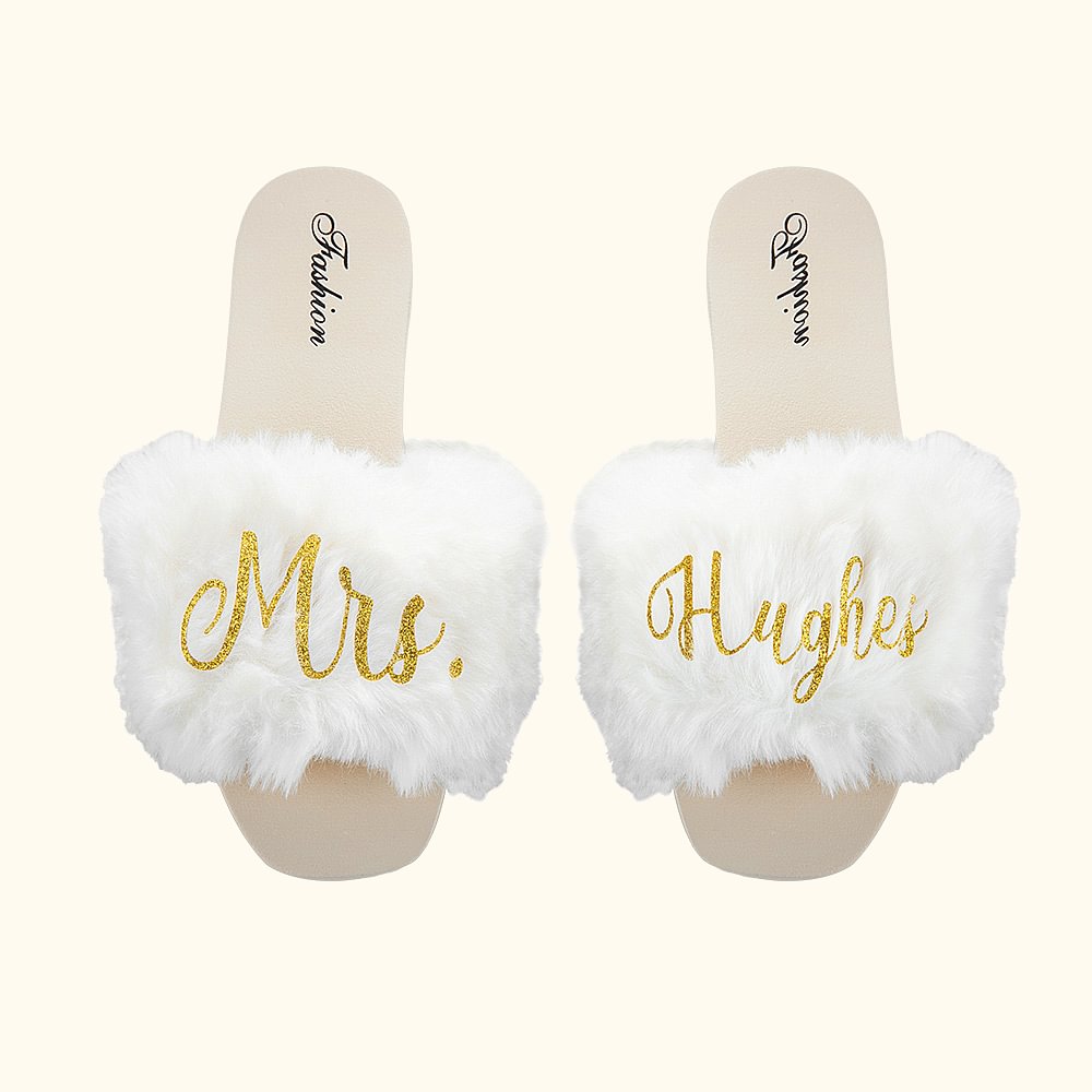 Personalized Bride Slippers Hen Slippers