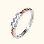 Personalized Birthstone Aquarius Zodiac Ring