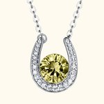 November Birthstone Horseshoe Necklace