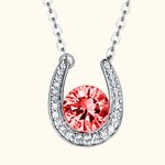January Birthstone Horseshoe Necklace