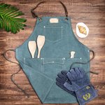 Tablier d'Atelier en Toile Personnalisé avec Texte et Logo Tablier avec Poches et Lanière en Cuir Cadeau d'Anniversaire pour Homme