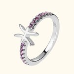 Personalized Birthstone Pisces Zodiac Ring