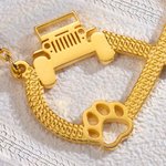 Collar personalizado Jeep & Paw Print Infinity con nombre para perro Jeep Car Lover