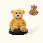 Personalisierte Handgefertigte Haustier Portrait Statue mit Schild und Sockel Bär Elefant Hund Katze Papagei Geschenk für Tierliebhaber