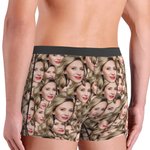 Give Him A Naughty Surprise - Personalized Face Photo Men's Underwear Boxer Brief