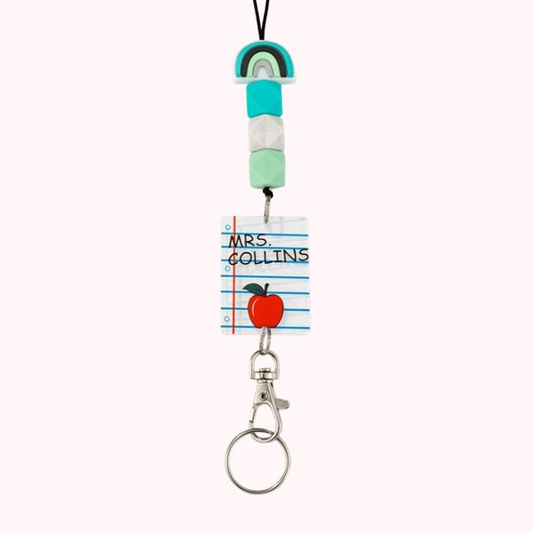 Personalisiertes Schlüsselband mit Notebook Geschenk für Lehrer