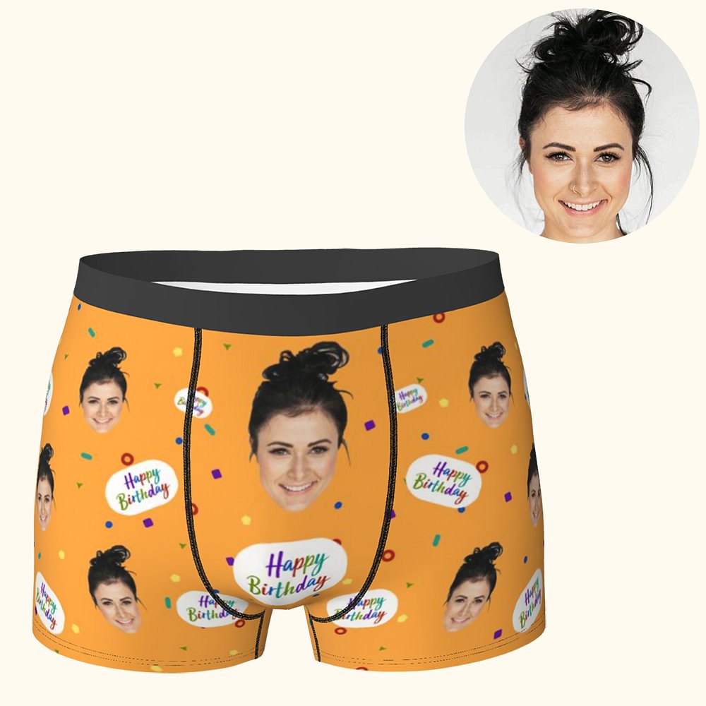 Personalisiertes Gesichtsfoto auf Boxershorts, maßgeschneiderte Herrenunterwäsche für ihn