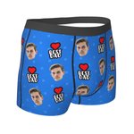 Caleçon Homme Personnalisé avec Photo de Visage Cadeau Amusant Fête des Pères Anniversaire pour Papa Mari
