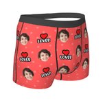 Gepersonaliseerde Lover Funny Face herenboxershort