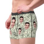 Gepersonaliseerde Grappig Gezicht Heren Boxers met Bokken Cadeau voor Hem