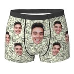 Gepersonaliseerde Grappig Gezicht Heren Boxers met Bokken Cadeau voor Hem
