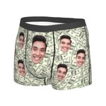 Gepersonaliseerde Grappig Gezicht Heren Boxers met Bokken Cadeau voor Hem