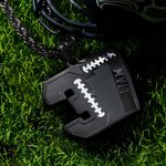 Collier Personnalisé Chiffre et Nom Collier de Football Cadeau d'Anniversaire et de Noël pour les Amateurs de Football Fans de Joueurs de Sport