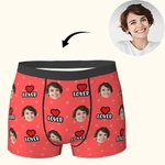 Gepersonaliseerde Lover Funny Face herenboxershort