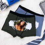 Personalized Funny Face Photo Men Boxer Briefs Underwear Valentine's Day Anniversary Gift for Boyfriend Husband