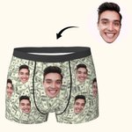 Gepersonaliseerde Grappig Gezicht Heren Boxers met Bokken Cadeau voor Hem