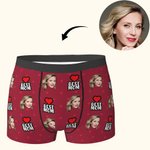 Personalisierte Best Mom Funny Face Herren Boxershorts