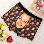 Personalized Men's Underwear Boxer Brief Heart Boxer Brief with Face Photo Birthday Valentine's Day Gift for Him