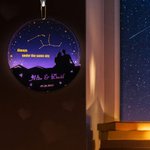 Veilleuse de Ciel Nocturne Personnalisée avec Nom et Constellation Cadeau de Saint-Valentin ou d'Anniversaire