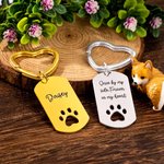 Personnalisé Porte-clés Chien Étiquette Patte