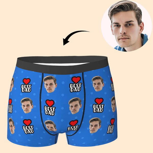 Boxer da uomo personalizzati Best Dad Face