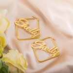 Boucles d'oreilles personnalisées avec des noms de formes variées
