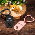 Personnalisé Porte-clés Chien Étiquette Patte