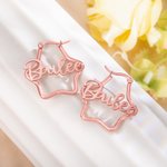 Boucles d'oreilles personnalisées avec des noms de formes variées
