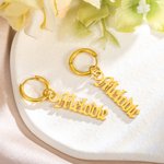 Boucles d'oreilles personnalisées avec des noms de formes variées