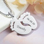 Custom Baby Voeten Naam Ketting