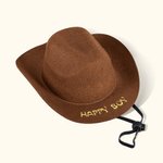 Custom geborduurde tekst huisdier cowboyhoed