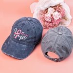 Chapeau personnalisé brodé HOPE + nom sur le thème du cancer du sein
