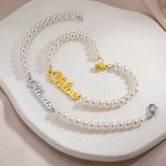 Pulsera de perlas con nombre personalizado