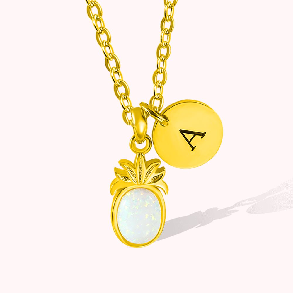 Personalisierte Ananas Opal Halskette