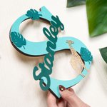 Personalised Wood Jungle Letter Name Door Plate