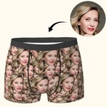 Give Him A Naughty Surprise - Personalized Face Photo Men's Underwear Boxer Brief
