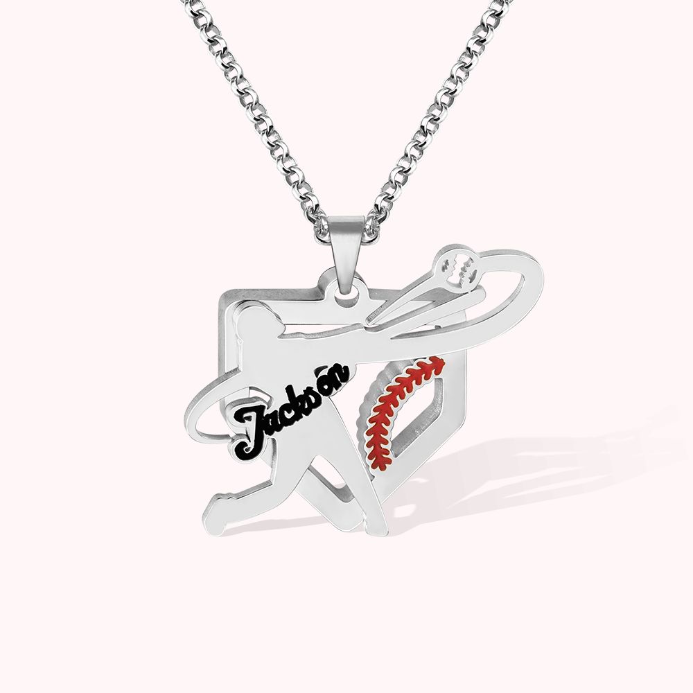 Personalisierte Unendlichkeit Namenskette für Baseball-Liebhaber
