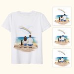 Maglietta personalizzata con vista sul retro di un animale domestico e di una coppia per un regalo in memoria di un animale domestico