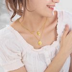 Custom Meervoudige Geboortebloem Rond & Vierkant Tekst Ketting