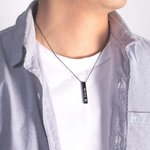 Custom Her King His Queen Couple Bar Necklaces