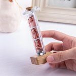 Bouteille de Message Personnalisé avec Photo et Texte Bouteille de Liège en Verre Décoration de Bureau de Maison Cadeau Anniversaire pour Ami Famille