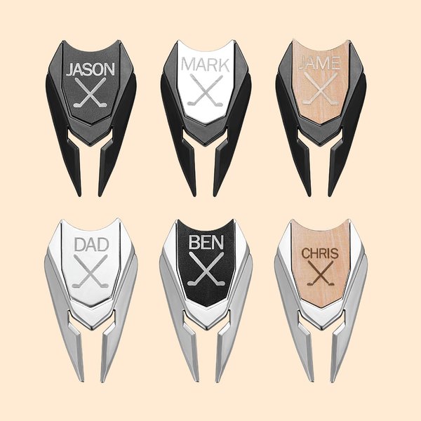 Gegraveerde Golf Marker Divot Repair Tool