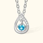 Collana personalizzata con pietra di nascita a goccia d'acqua